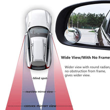Load image into Gallery viewer, CarFrill HD Glass Frameless Round Convex Rear View Blind Spot Mirror Cars/Trucks/Vans (2") -Pack of 2