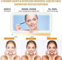 Load image into Gallery viewer, FolksWheel LED Car Sun Visor Mirror - 3 Light Modes, Rechargeable