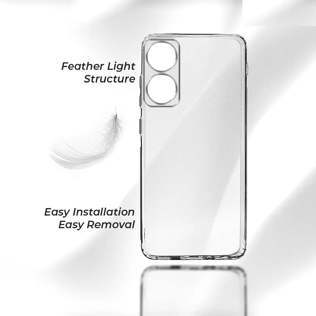 Oppo A59 5G (Silicone Clear Shockproof Case with Camera Protection | Soft and Flexible | Transparent)