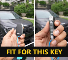 Load image into Gallery viewer, Kia-Metal Key Cover Compatibility: Fit for New Kia Seltos 2023 Facelift | Carens X Line | Sonet Facelift - 4 Button Smart Key