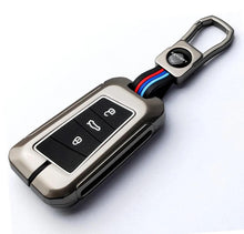 Load image into Gallery viewer, Metal Alloy Key Cover Compatible for Skoda and VW - Kushaq | Octavia | Kodiaq | Superb | Slavia | Passat | Taigun | T Roc 3B Smart Key