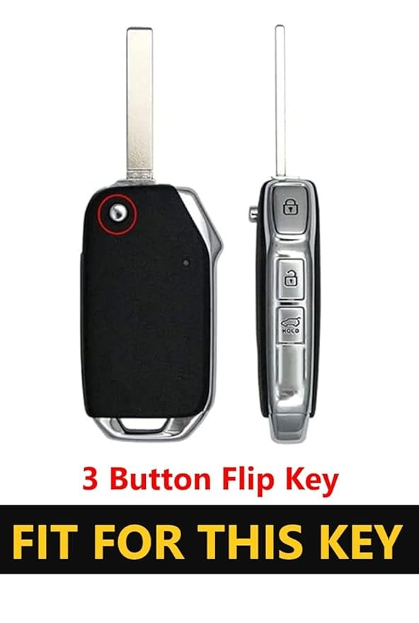 Folkswheel KIA Seltos 2023 Facelift 3 Button Flip Key (NOT FIT FOR PUSH START CAR)