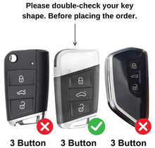 Load image into Gallery viewer, Metal Alloy Key Cover Compatible for Skoda and VW - Kushaq | Octavia | Kodiaq | Superb | Slavia | Passat | Taigun | T Roc 3B Smart Key