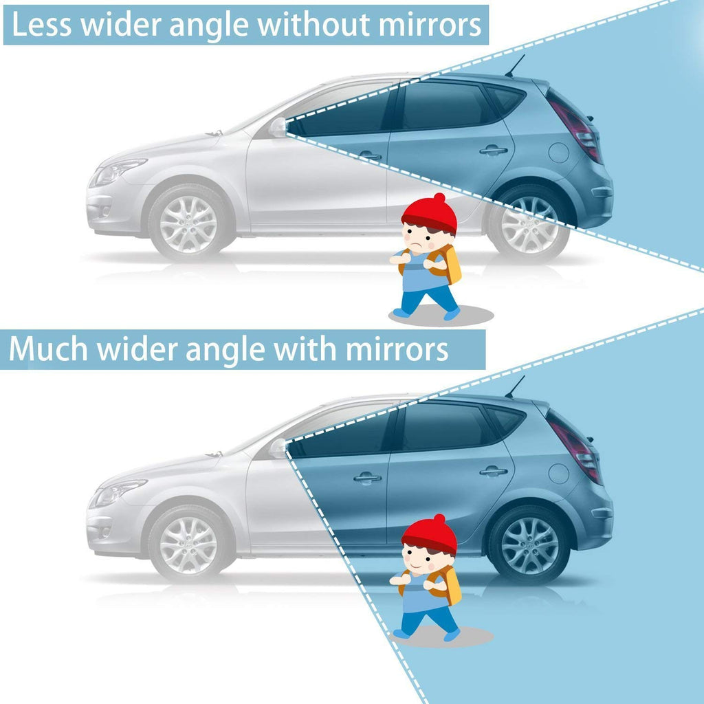 CarFrill HD Glass Frameless Round Convex Rear View Blind Spot Mirror Cars/Trucks/Vans (2") -Pack of 2