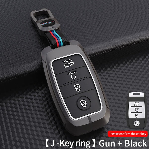 KIA Carens Car Key Cover ( 4 Button ) | Old Sonet Car Key Cover |Old Seltos Luxury Premium Car Key Cover Key Case With Key Chain