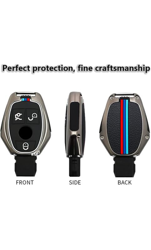 Benz Car Key Cover Compatibility: Fit For Mercedes Benz GL Series | S – Class | C – Class | M – Class (3 Button Smart key)