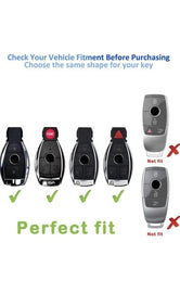Benz Car Key Cover Compatibility: Fit For Mercedes Benz GL Series | S – Class | C – Class | M – Class (3 Button Smart key)