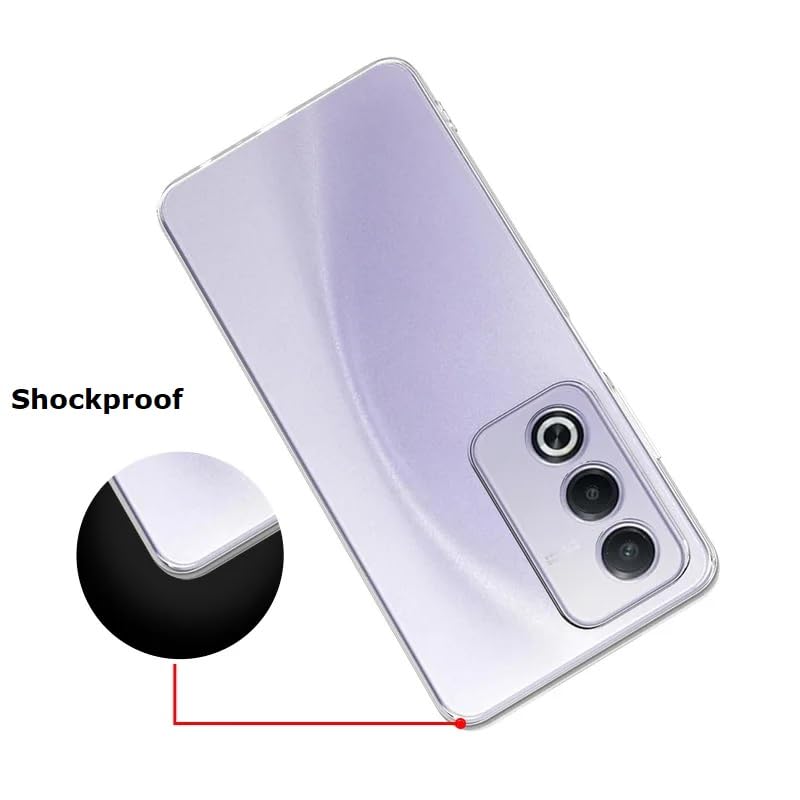 Stylish Silicone Back Cover Case for Oppo A3 Pro 5G | Scratch Resistant Protective Crystal Clear Transparent