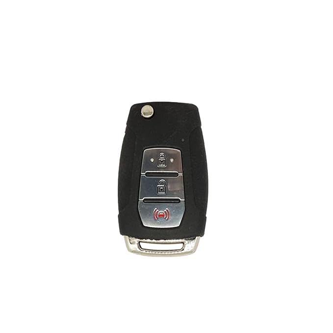 Folkswheel Metal Silicon Key Case fit for Mahindra XUV-300 Flip Key