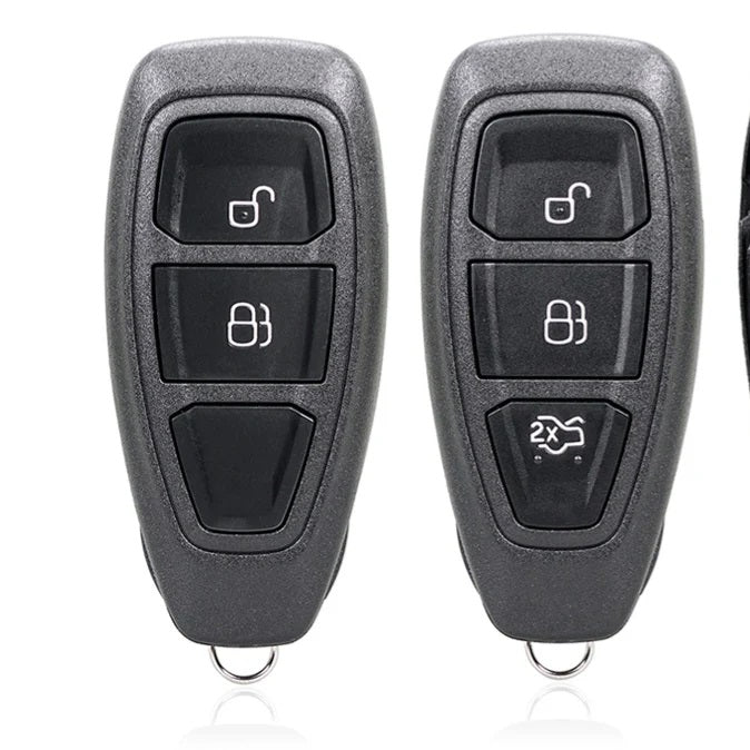 Ford Ecosport Push Button Remote Key Premium Metal Alloy Keycase with Holder & Rope Chain