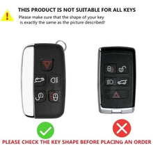 Load image into Gallery viewer, Folkswheel Metal Silicon Car Key Case for Land Rover | Jaguar | Range Rover Smart Key