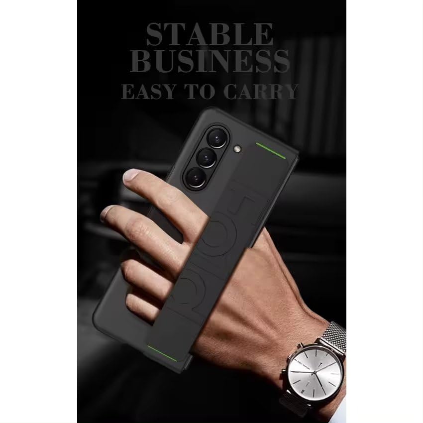 Folkswheel_Samsung Galaxy Z Fold 6 Silk Hard Shell Strap Holder Case