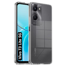 Load image into Gallery viewer, Shockproof Crystar Clear Back Case Cover for Vivo T3 Lite 5G | Transparent Back Cover