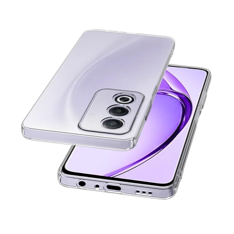 Stylish Silicone Back Cover Case for Oppo A3 Pro 5G | Scratch Resistant Protective Crystal Clear Transparent