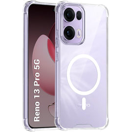 Shockproof Ultra-Hybrid Back Cover Case for Oppo Reno 13 Pro 5G Compatible with MagSafe