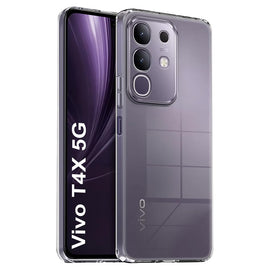 Shockproof Crystar Clear Back Case Cover for Vivo T4X 5G | Transparent Back Cover