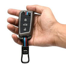 Load image into Gallery viewer, Metal Silicon Alloy Key case for Skoda/Volkswagen 3 Button Flip Key