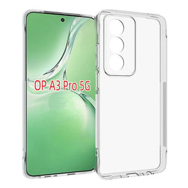Stylish Silicone Back Cover Case for Oppo A3 Pro 5G | Scratch Resistant Protective Crystal Clear Transparent