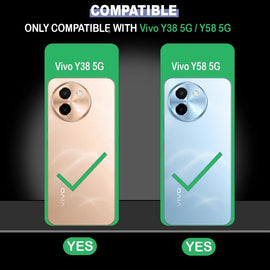 Premium Ultra Clear Soft Slim Back Cover Case for Vivo Y58 5G | Vivo Y38 5G