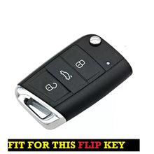 Load image into Gallery viewer, Metal Silicon Alloy Key case for Skoda/Volkswagen 3 Button Flip Key