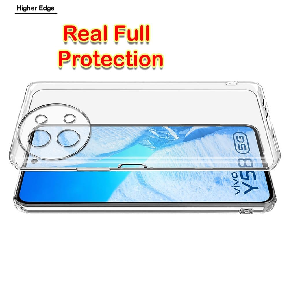 Premium Ultra Clear Soft Slim Back Cover Case for Vivo Y58 5G | Vivo Y38 5G