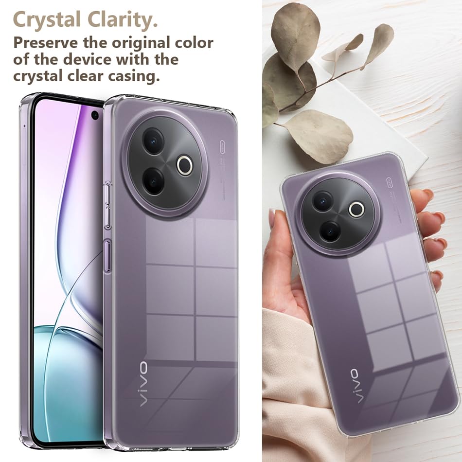 Shockproof Crystar Clear Back Case Cover for Vivo Y39 5G | Transparent Back Cover