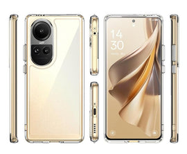Unbreakable Glass TPU Crystal Clear Transparent Back Cover Case for Oppo Reno 10 Pro 5G