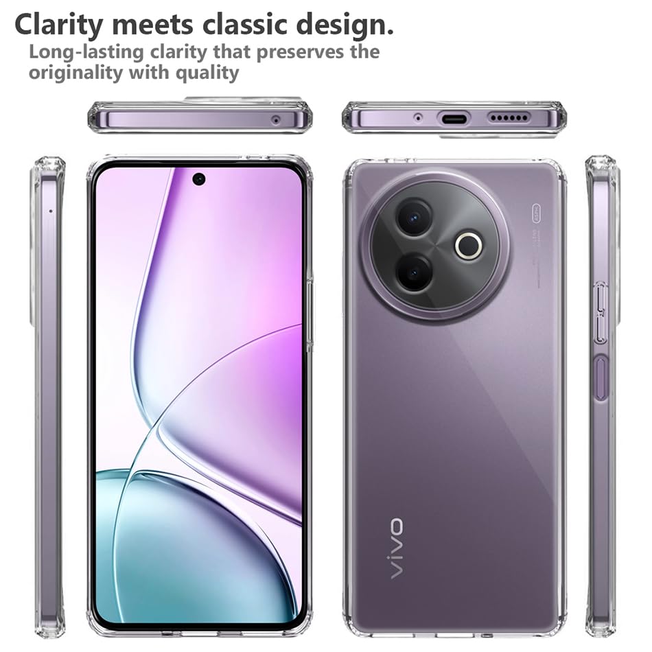Shockproof Crystar Clear Back Case Cover for Vivo Y39 5G | Transparent Back Cover