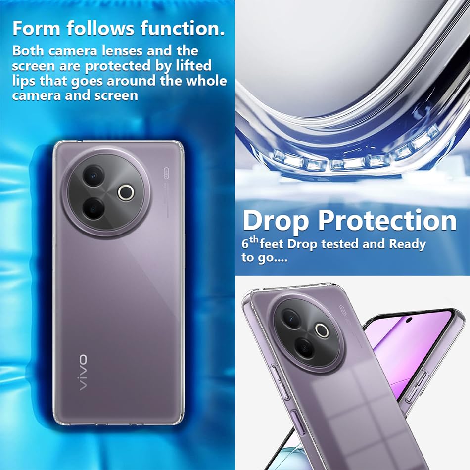 Shockproof Crystar Clear Back Case Cover for Vivo Y39 5G | Transparent Back Cover