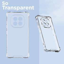 Transparent Raised Edges Shockproof Protective Phone Bumper Case for Oppo F29 5G PC + TPU Clear