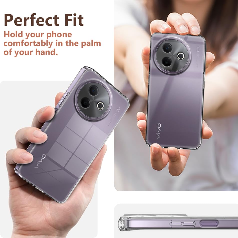 Shockproof Crystar Clear Back Case Cover for Vivo Y39 5G | Transparent Back Cover