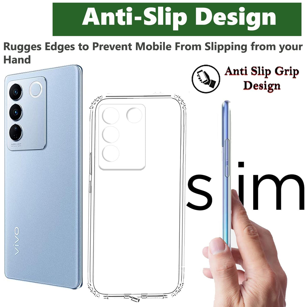 Back Cover Case for Vivo V27 5G / V27 Pro 5G Transparent