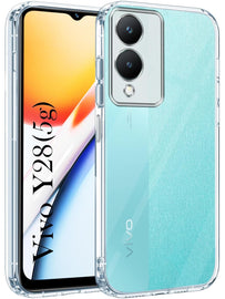 Back Cover for Vivo Y28 5G (Silicone Clear Shockproof Case with Camera Protection