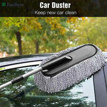 Load image into Gallery viewer, FolksWheel 6-Piece Microfiber Car Cleaning Kit: Includes a long-handle duster, interior/exterior cleaning cloths 600 GSM, Fasttag and an AC vent cleaner. Perfect for SUVs cars and bikes