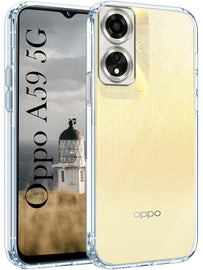 Oppo A59 5G (Silicone Clear Shockproof Case with Camera Protection | Soft and Flexible | Transparent)