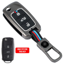 Load image into Gallery viewer, Metal Silicon Alloy Car Key case for Skoda/Volkswagen 3 Button Flip Key