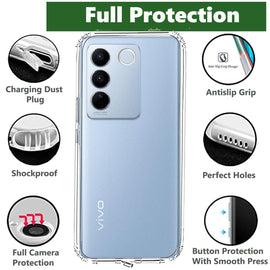 Back Cover Case for Vivo V27 5G / V27 Pro 5G Transparent