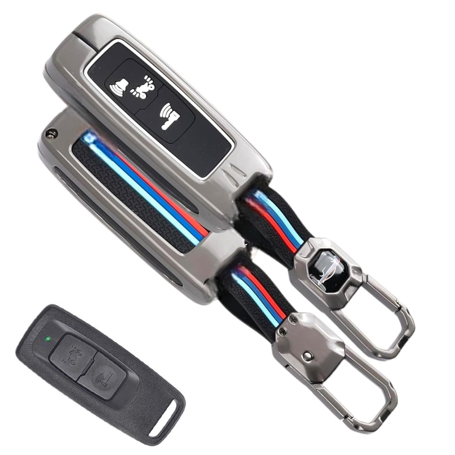 Folkswheel Metal Alloy Scooter Key Cover Soft Silicon Black