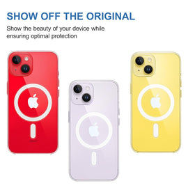Magfit Transparent Magnetic Lock Shockproof Hard Back Scratch Resistant Cover Case for iPhone
