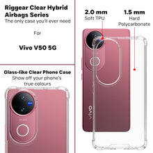 Load image into Gallery viewer, Shockproof Clear Hybrid Armor Back Cover Case for Vivo V50 5G