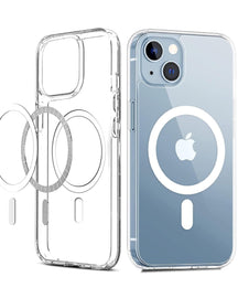 Magfit Transparent Magnetic Lock Shockproof Hard Back Scratch Resistant Cover Case for iPhone