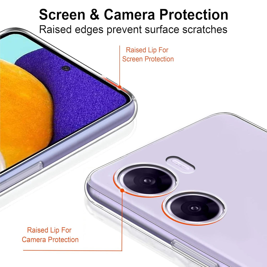 Back Case Cover for Vivo V29e 5G (Silicone_Clear)