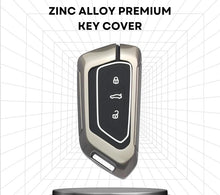 Load image into Gallery viewer, Metal Alloy Key Cover Compatible for Skoda and VW - Taigun | Kushaq | kodiaq | Virtus | T Roc 3 Button Smart Key