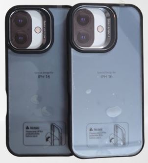 Folkswheel iPhone 16 Back/Grey Case Cover | Defense Series - Camera & Drop Protection (Polycarbonate|Translucent Back)