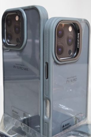 Folkswheel iPhone 16 Back/Grey Case Cover | Defense Series - Camera & Drop Protection (Polycarbonate|Translucent Back)