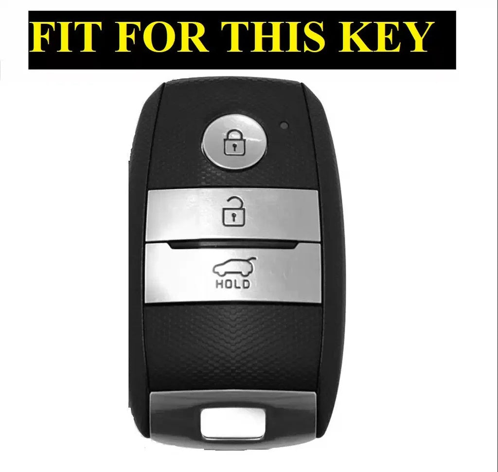 Metal Silicon Car Key case for KIA 3 Button Smart Key