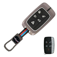 Load image into Gallery viewer, Folkswheel Metal Silicon Car Key Case for Land Rover | Jaguar | Range Rover Smart Key