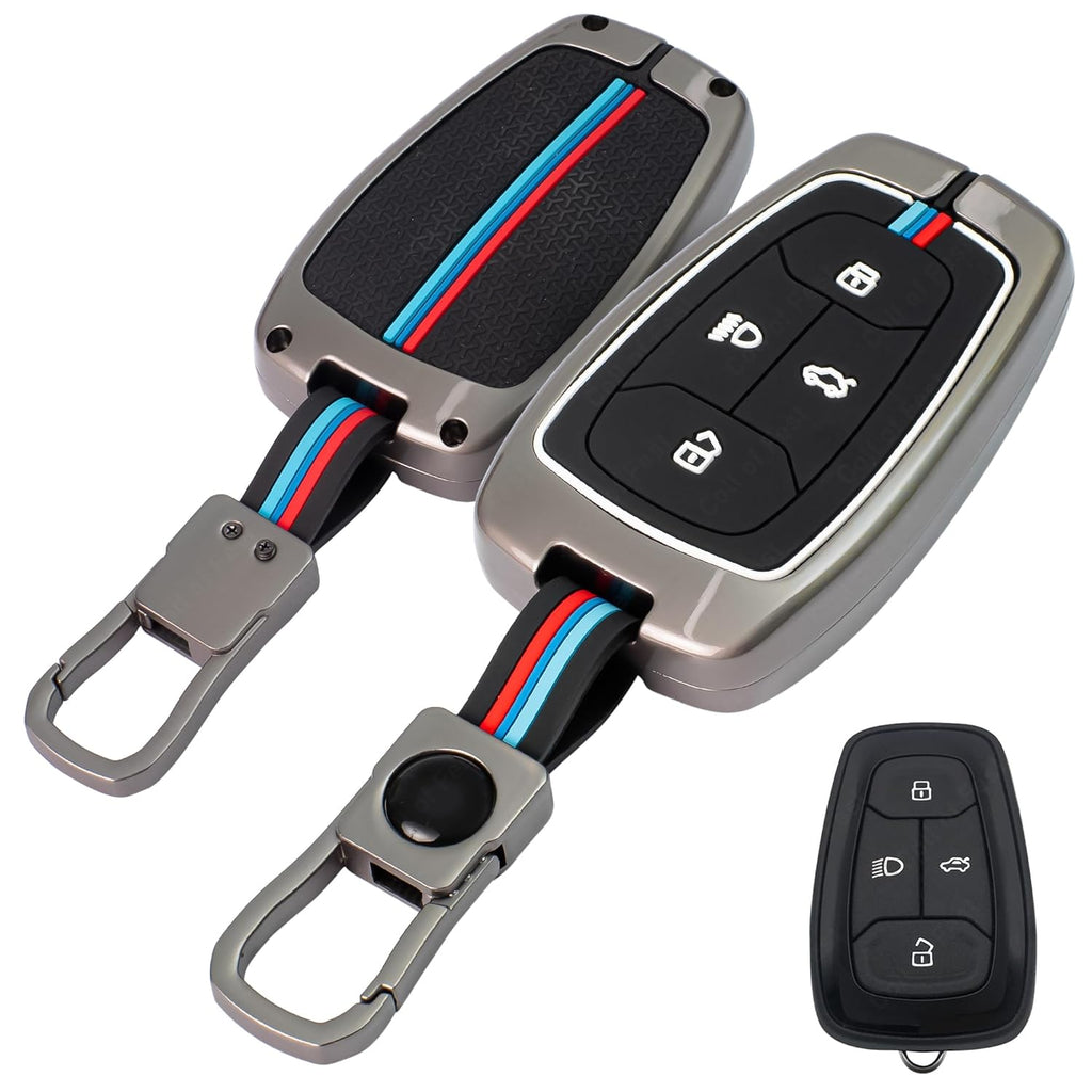 Folkswheel Combo | TATA Key Cover ( 4 Button ) | Seatbelt Extender ( 2 pcs)