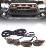 Universal 4 X 4 Daytime Running Light for Car Grill - All Car/Truck/SUV (Set of 4 Pcs)