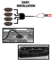 Load image into Gallery viewer, Universal 4 X 4 Daytime Running Light for Car Grill - All Car/Truck/SUV (Set of 4 Pcs)